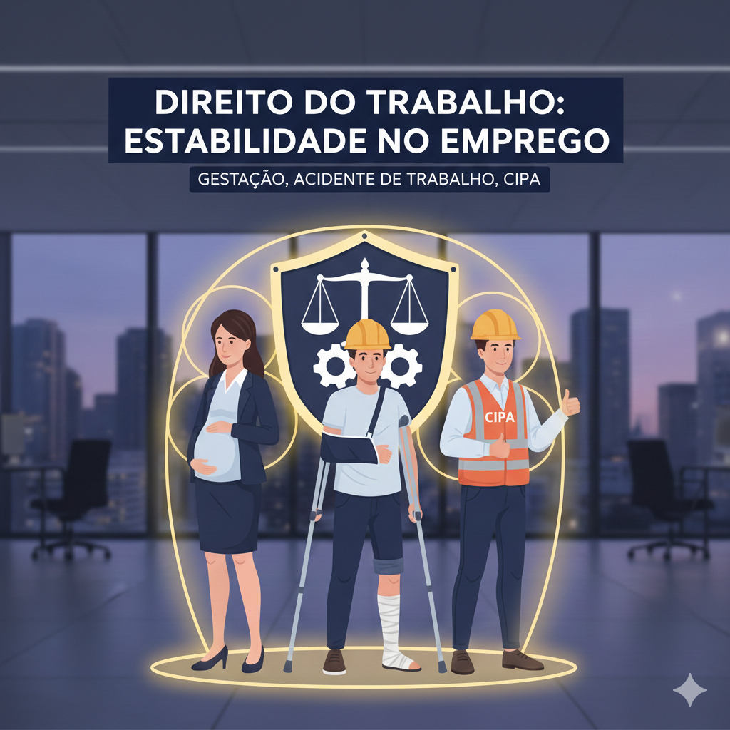 Estabilidade no emprego: direitos da gestante, acidentado do trabalho e membro da CIPA | Dr. João Paulo Julio